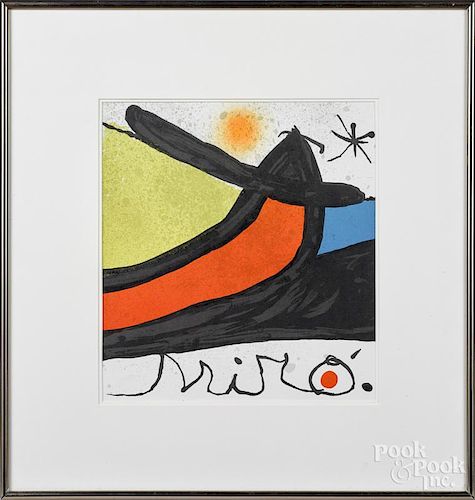Joan Miró (French/Spanish 1893-1983), color lithograph, Peinture sur Papier IV, 11 1/2'' x 10 1/4''.