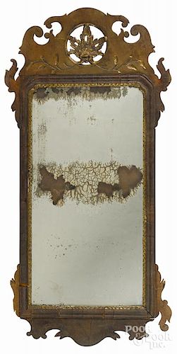 Chippendale mahogany looking glass, late 18th c., 38'' h.