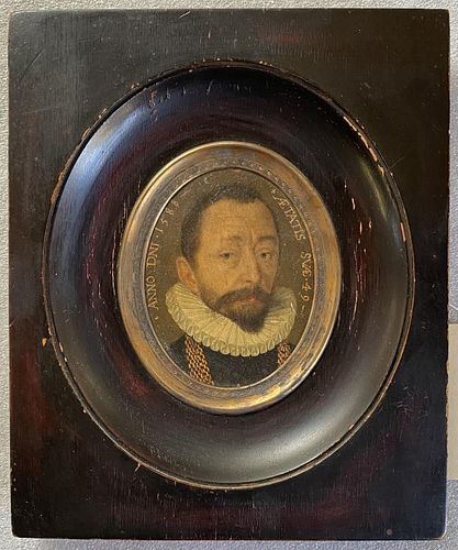 Early Portrait Miniature, Sir Francis Drake, O/T