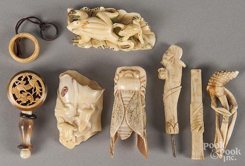 Japanese carved ivory and bone.
