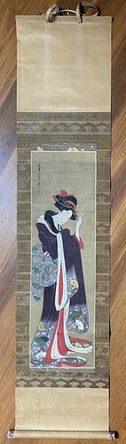 Japanese Geisha Scroll