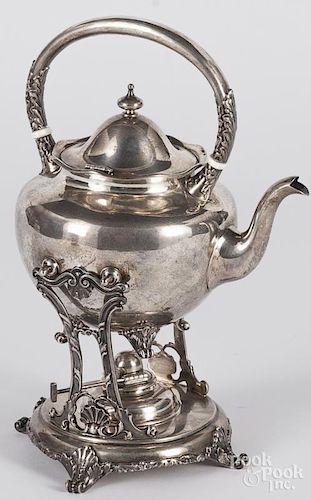 Gorham sterling silver kettle on stand, 10 1/2'' h., 30.4 ozt.