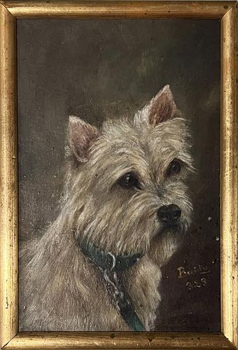 Small O/C Painting of Terrier
