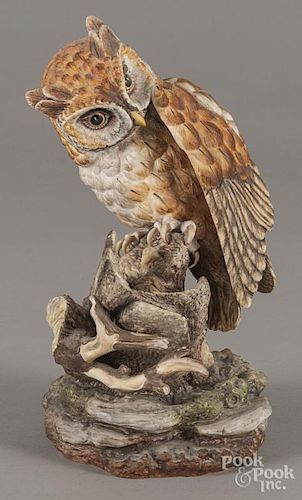 Boehm porcelain limited edition screech owl, 10 1/2'' h.