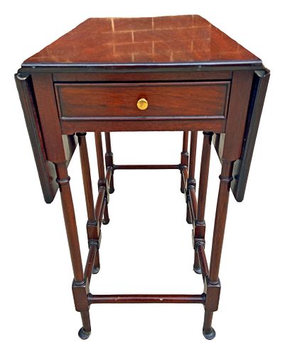 Antique KINDEL Mahogany Gateleg Table with Drawer 