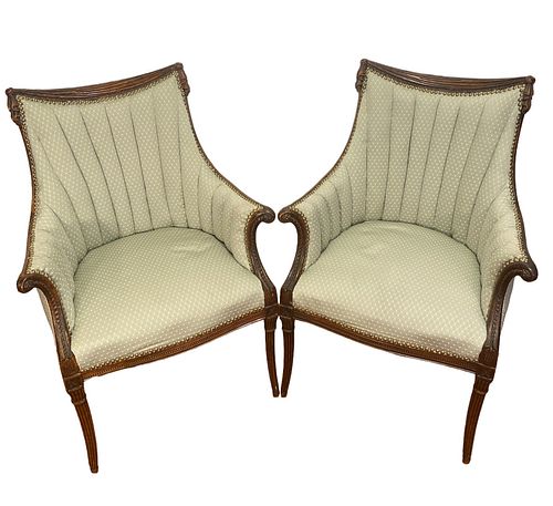 Pair Elegant Bergeres Chairs