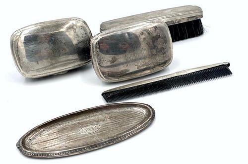 Sterling Silver Brush and Comb Group