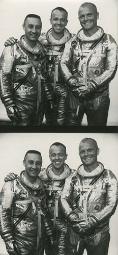 Neil Armstrong, Buzz Aldrin, John Glenn (Contact Image) by Richard Avedon (1960s)