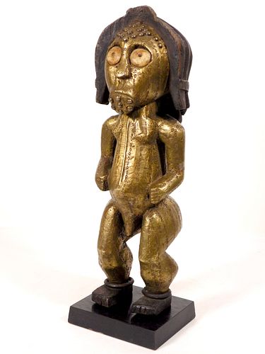 Male Guardian Figure w/ Brass, Fang, Gabon
