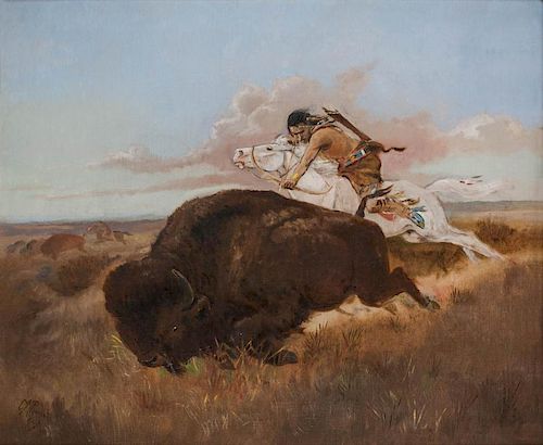 Buffalo Hunting by Charles M. Russell