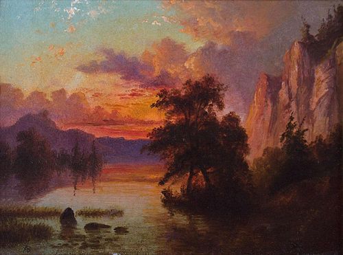 Western Landscape by Albert Bierstadt