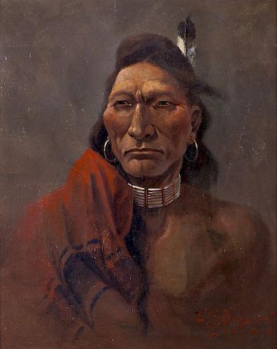 Northern Sioux Brave by E.S. Paxson