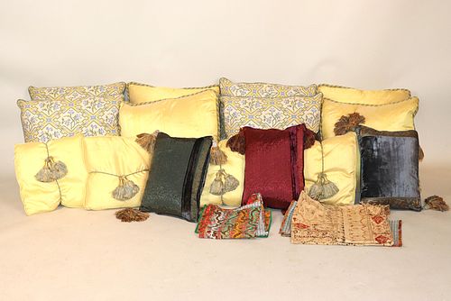 Group of Assorted Throw Pillows