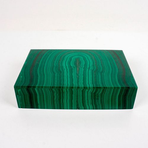 Vintage Mineral Malachite Silky Green Box