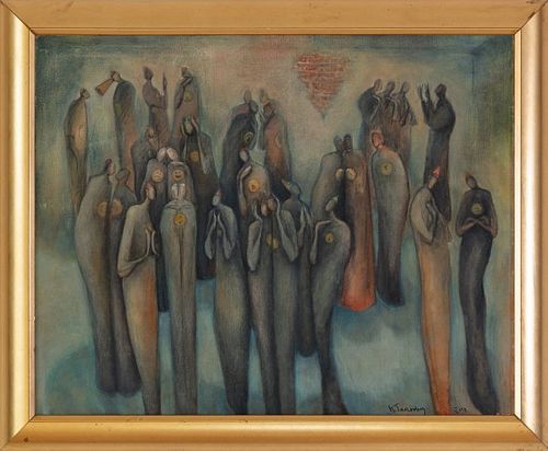 NATASHA TUROVSKY, Gossip Variations, oil on canvas