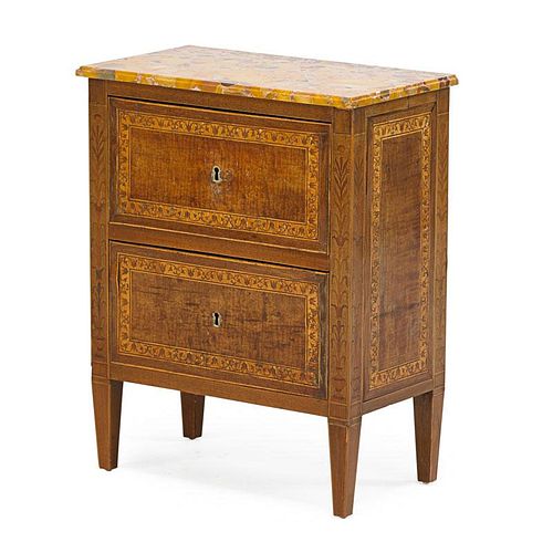FRENCH NEOCLASSICAL STYLE MARQUETRY INLAID CABINET