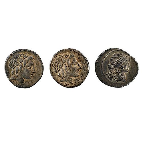 ANCIENT ROMAN REPUBLIC DENARII COINS
