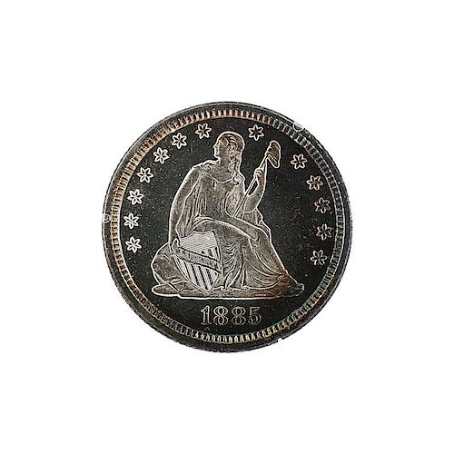 U.S. 1885 PROOF 25C COIN