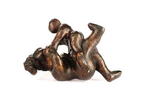 American, "Mother And Child", Bronze Sculpture