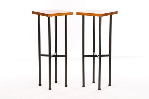 Pair, Contemporary Industrial Style Pedestals