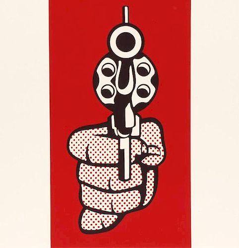 After Lichtenstein, "The Gun", Printed 1968
