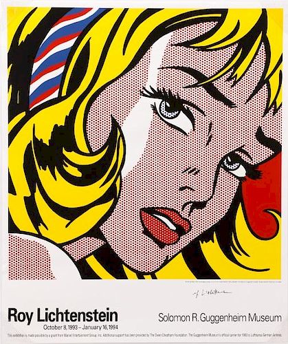 After Lichtenstein, Guggenheim Poster, "Girl"