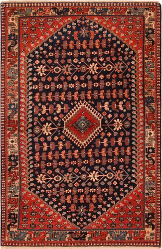 Vintage Persian Qashqai Rug 5 ft 8 in x 3 ft 8 in (1.72 m x 1.11 m)