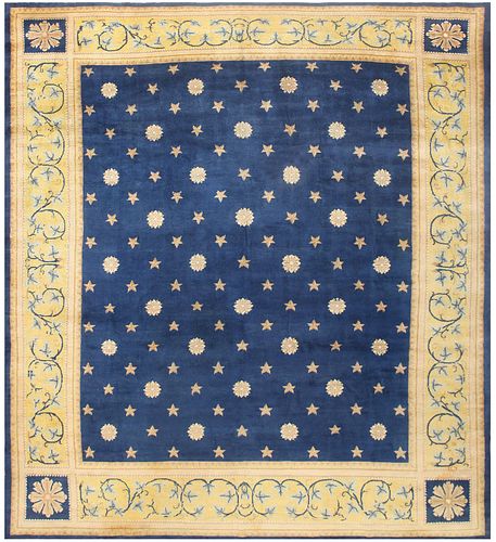 Antique Spanish Carpet With Celestial Design 12 ft 9 in x 11 ft 5 in (3.89 m x 3.48 m)