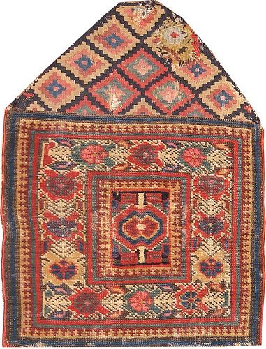 Antique Tribal Persian Kurdish Bag 2 ft 2 in x 1 ft 8 in (0.66 m x 0.51 m)