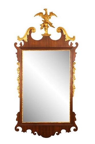 Mahogany Eagle Motif Federal Style Mirror
