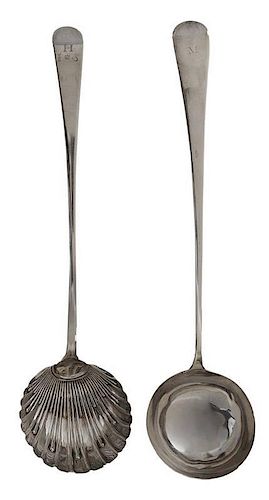 Two 18th Century English Silver Ladles