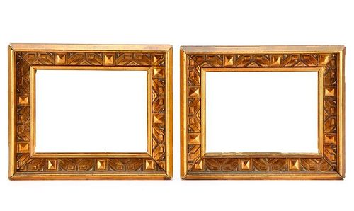 Pair of Gilt Wood Art Deco Motif Frames