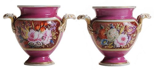 Pair Pink Vases