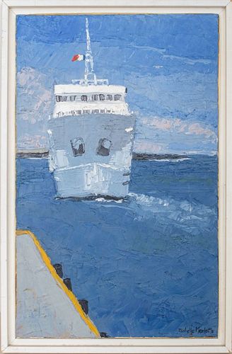 Isabelle Merlet Nautical Oil on Canvas, 1996