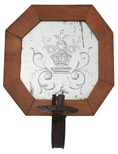 Queen Anne Style Mirrored Fruitwood