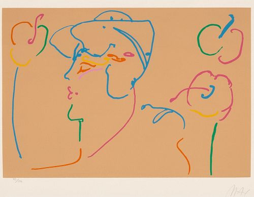Peter Max - Woman in Profile