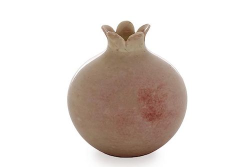 Rare Chinese Peachbloom Glazed Pomegranate Vase