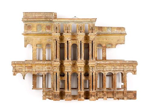 Fine Model of Temple's Front, India, 19th C.
