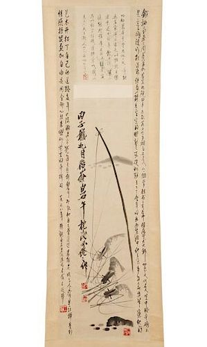 Important Hanging Scroll by Qi Baishi & Others