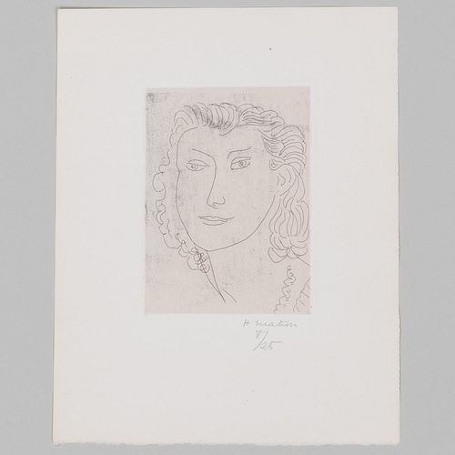 Henri Matisse (1869-1954): Visage de trois-quarts