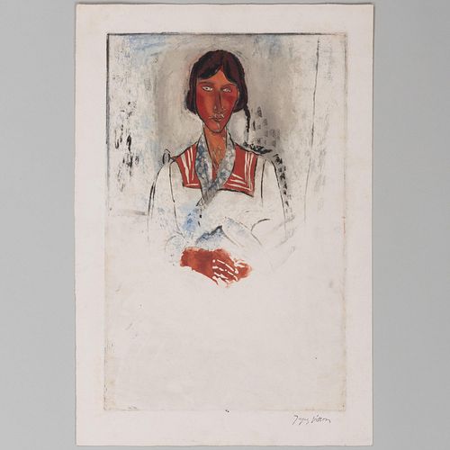 Jacques Villon (1875-1963): D'Après Modigliani, L'Italienne