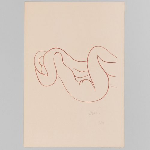 Henri Matisse (1869-1954): Etude pour Quand en songeant ma follastre J'accole