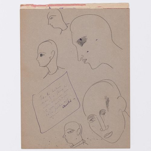 Henri Matisse (1869-1954): TÃªtes de garcons, Ã©tudes (two-sided)