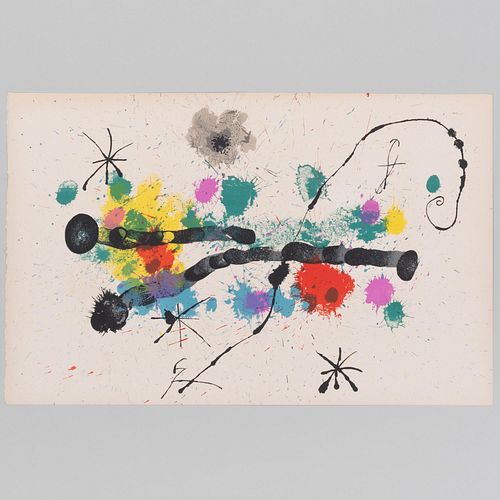 Joan MirÃ³ (1893-1983): Variant of the Cover of Je Travaille, Comme un Jardinier