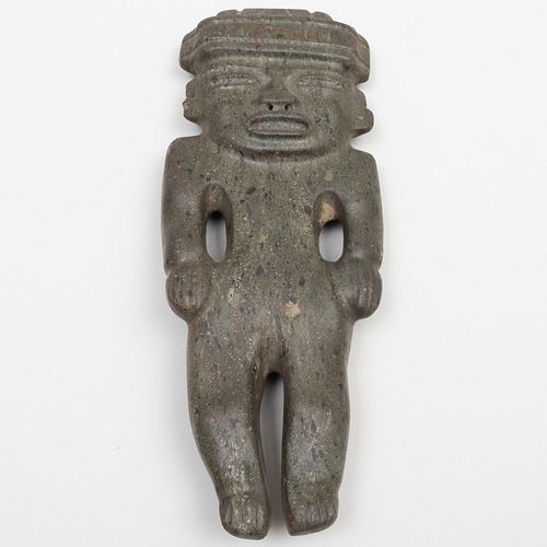 Teotihuacan Carved Green Stone Standing Figure