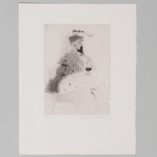 Jacques Villon (1875-1963): Jeune femme en buste