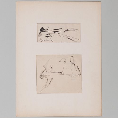 Jacques Villon (1875-1963): Reclining Figure; and Study