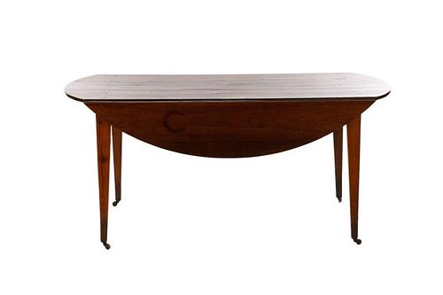 French Country Walnut Drop Leaf Dining Table