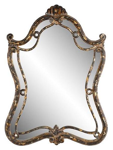 Louis XV Style Ebonized And Giltwood Wall Mirror