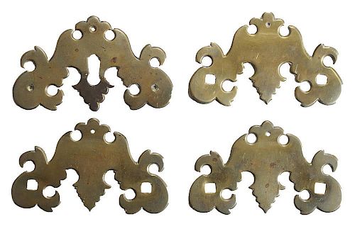 Set of Chippendale Period Brass